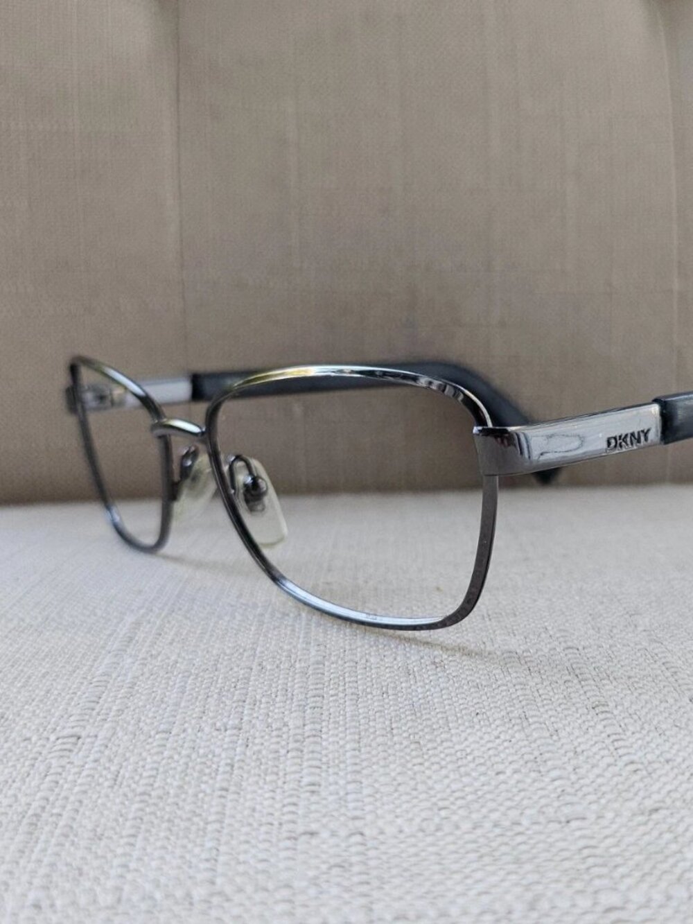 Vintage DKNY Eeyeglasses Frame Dark Gunmetal Tone Eyewear Glasses 7237S